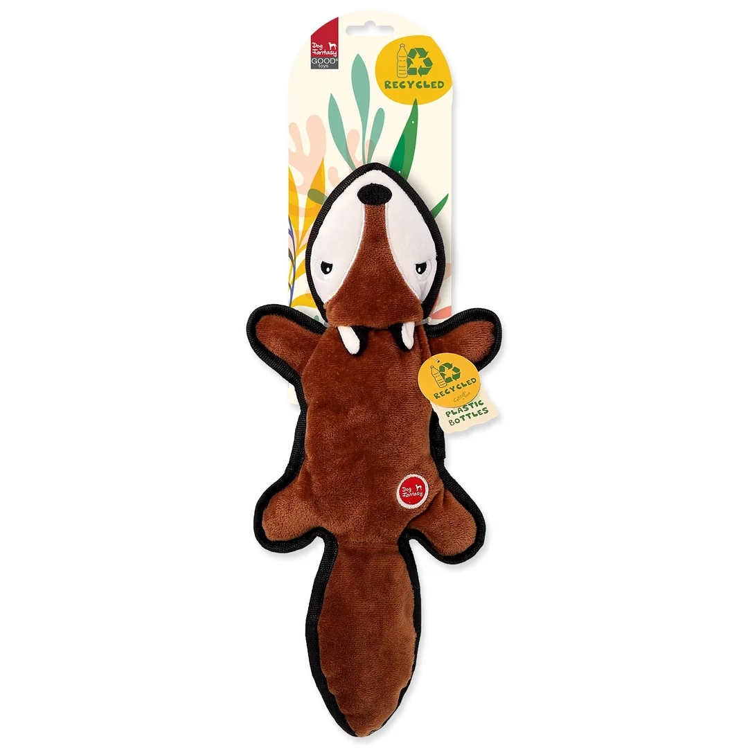 Hračka Dog Fantasy Recycled Toy líška pískacia so šuštiacim chvostom 39cm