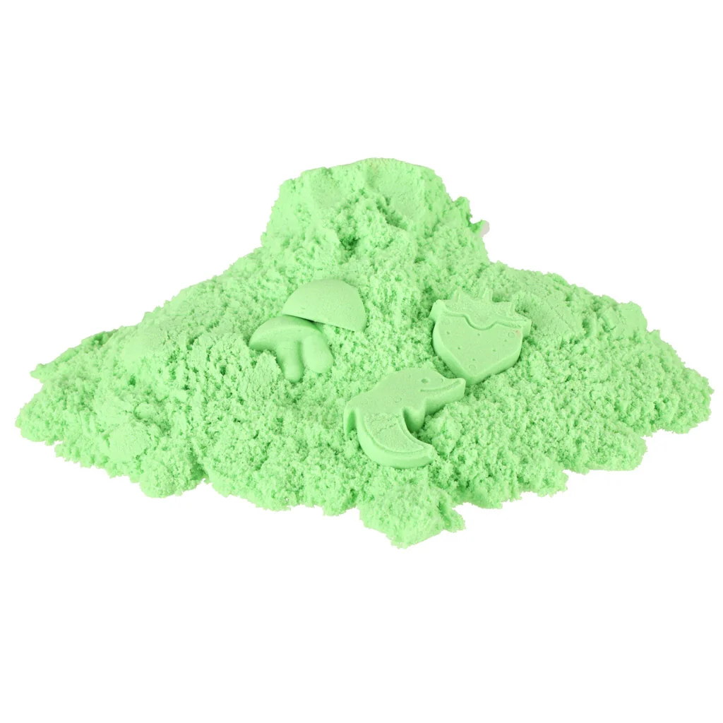 Kinetický piesok 1 kg – zelený, kreatívna hra