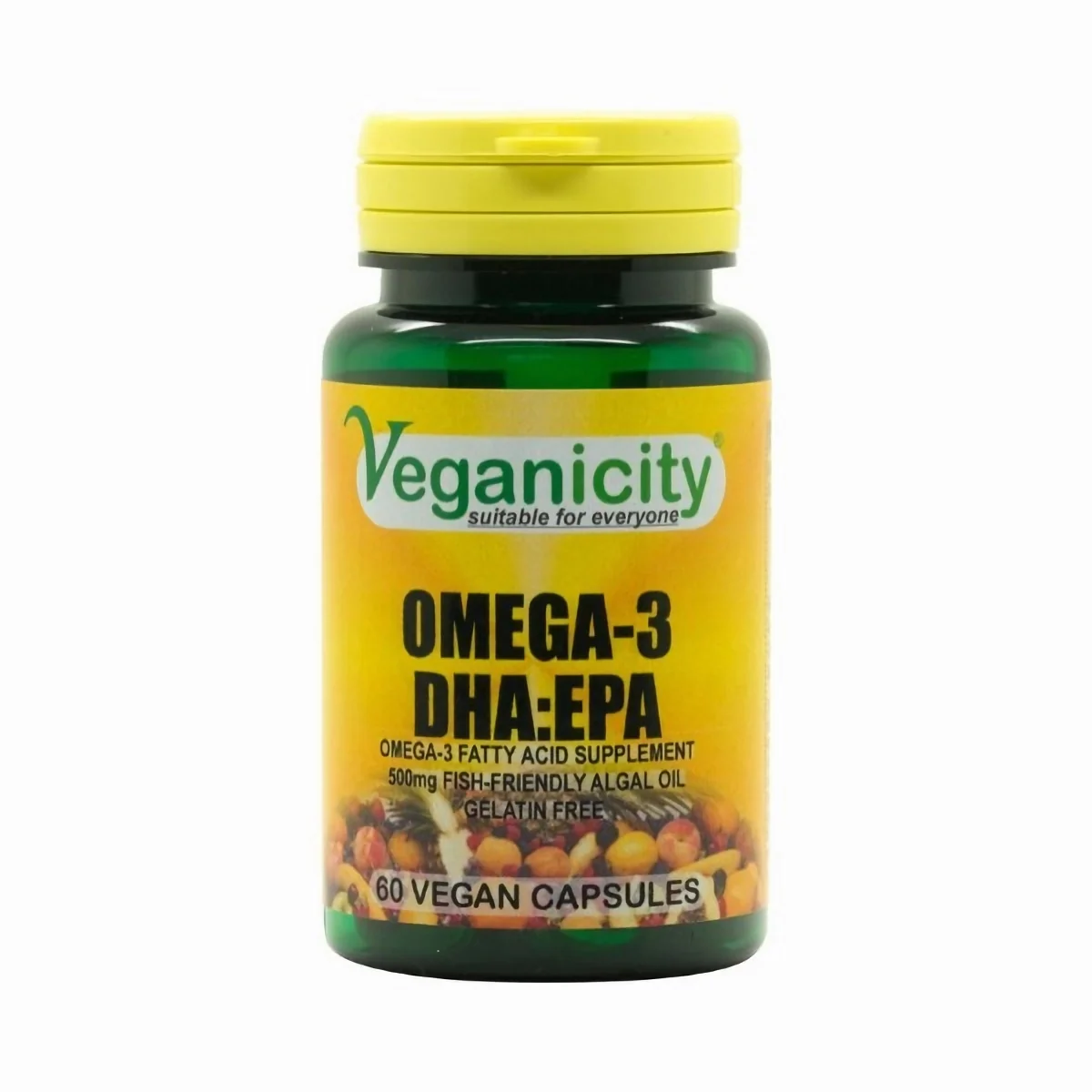 Veganicity Omega-3 DHA:EPA 500mg - olej z mikrorias, 60 vegan kapsúl