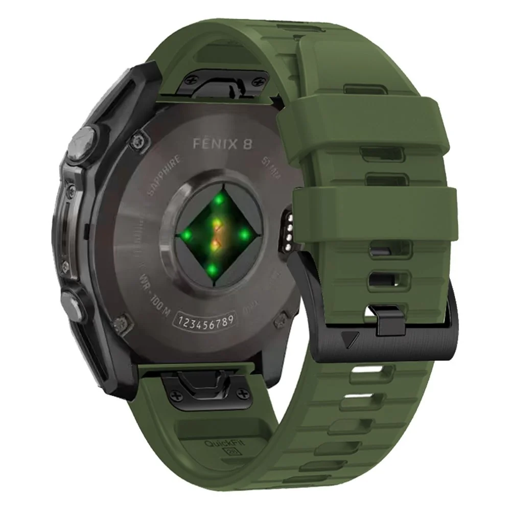 Tech-Protect Silicone Line remienok na Garmin Fenix 5 / 6 / 6 Pro / 7 / 8 47mm / E, military green