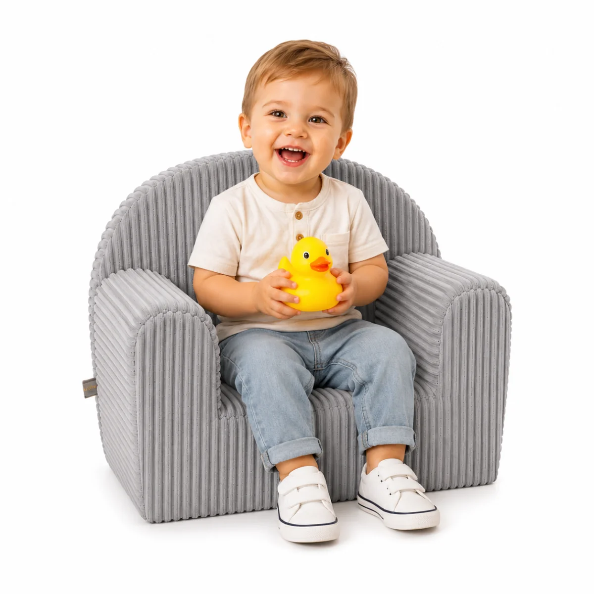 Detské kresielko Velvet s bočným vreckom Baby Nellys, šedé