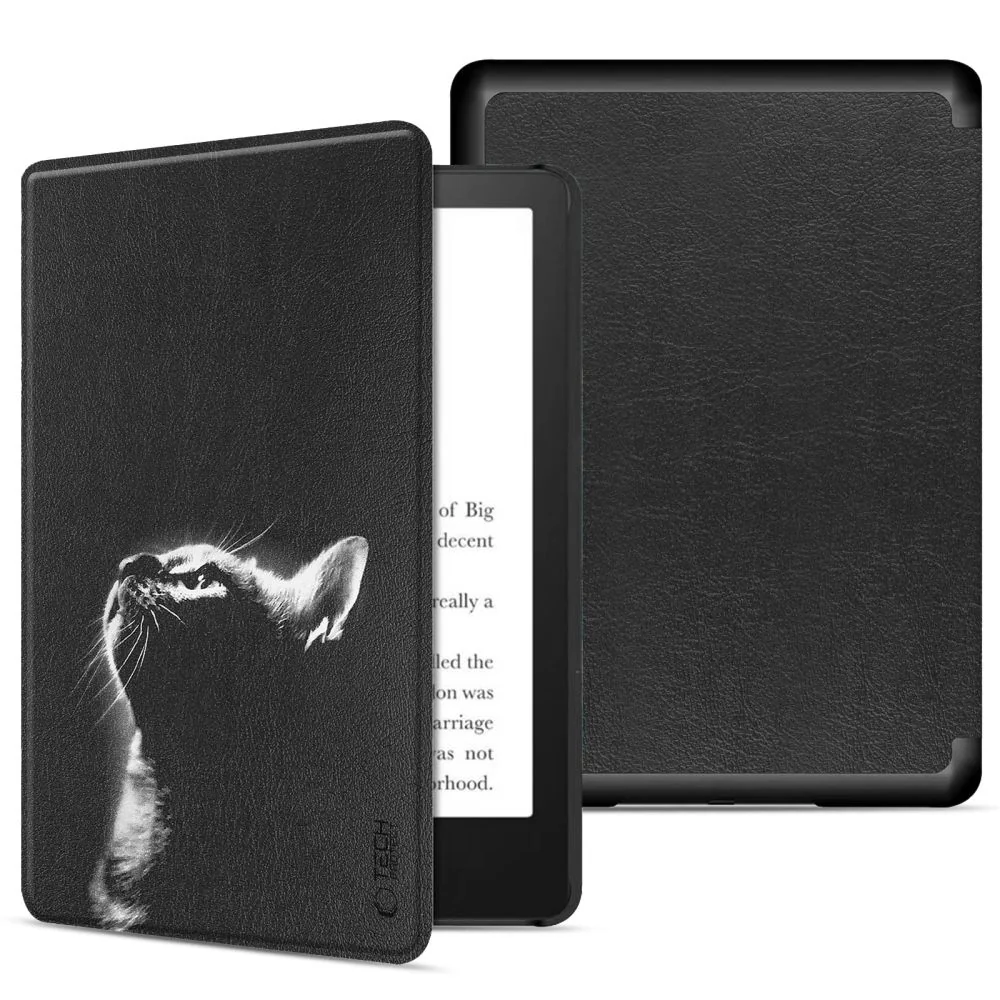 Tech-Protect Smartcase puzdro na Amazon Kindle 11 / 12 / 2022-2024, bl ack cat