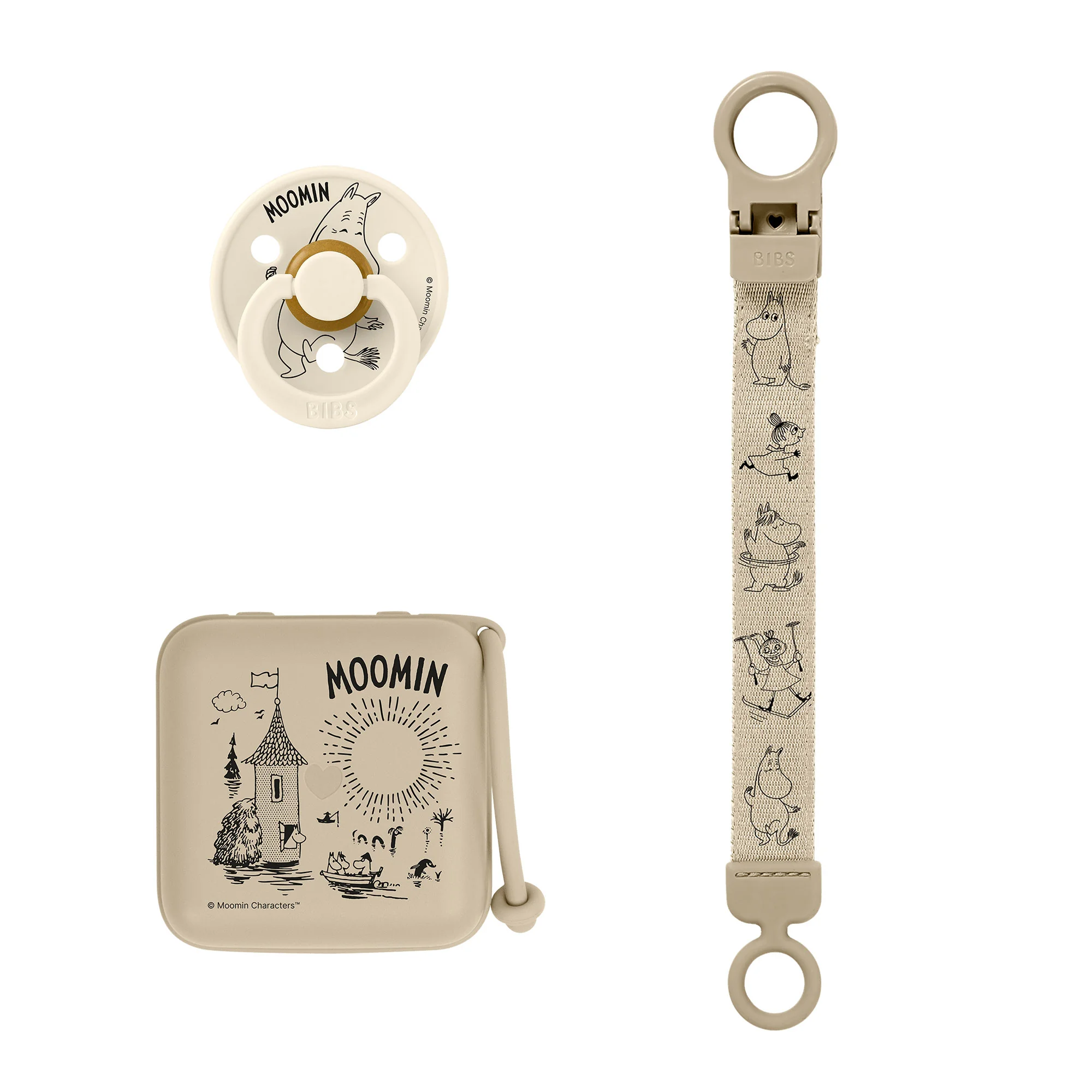 BIBS x Moomin darčekový set Vanilla