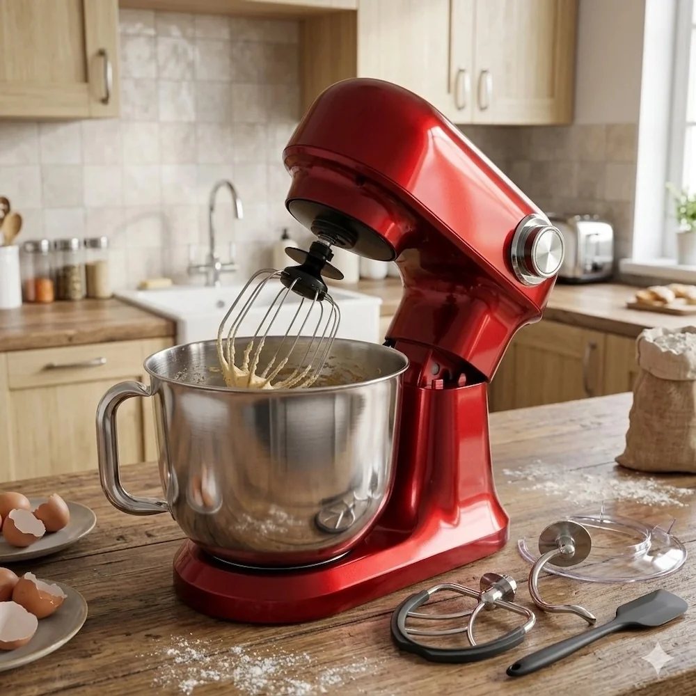 Livefy Chef planetárny kuchynský robot 1500 W, 5L, červený