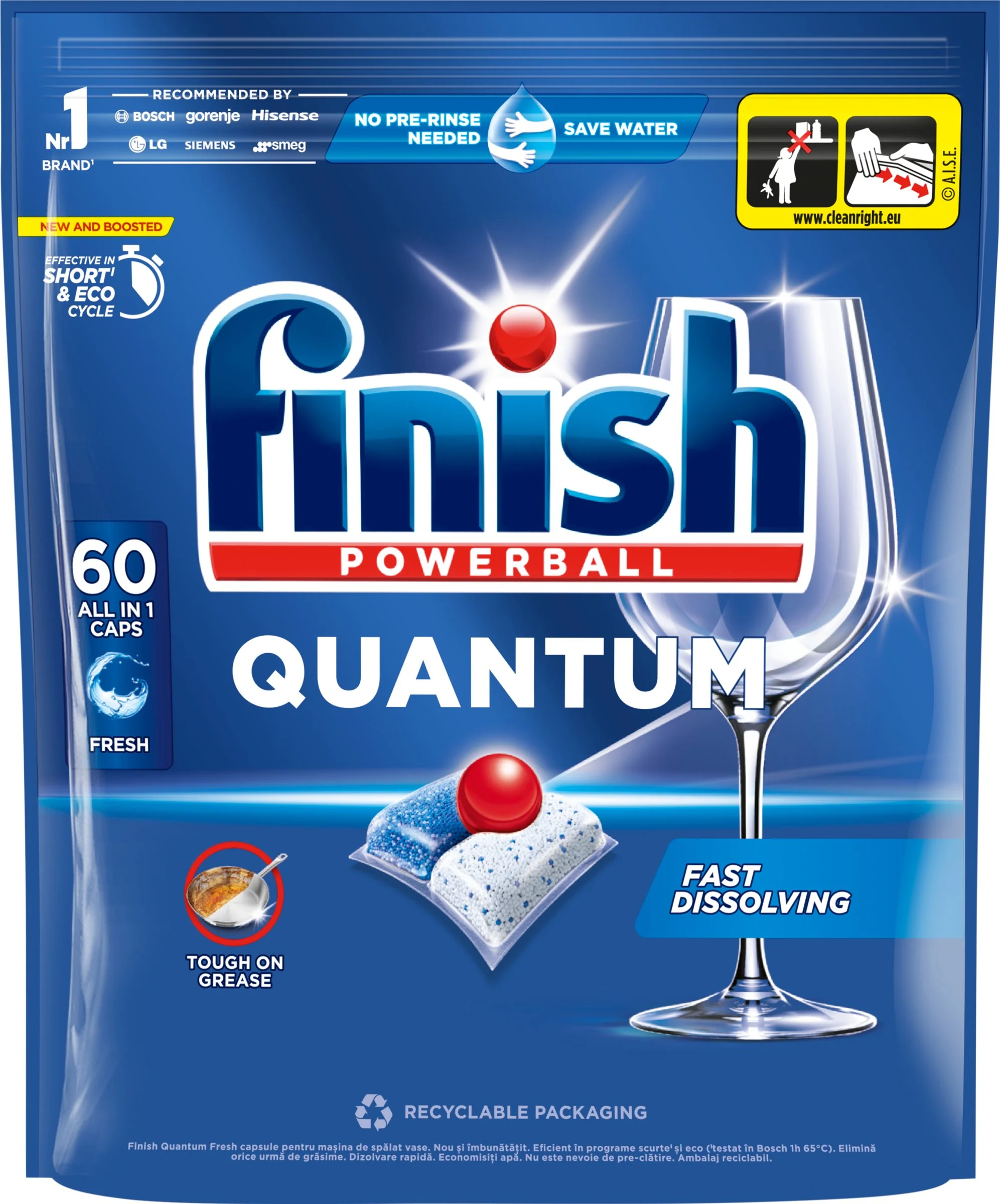 Finish Quant All in1 kapsuly do umývačky riadu 60 ks