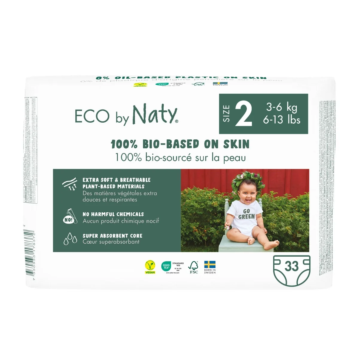 Eco by Naty Plienky Mini 3-6 kg 1×33 ks, plienky