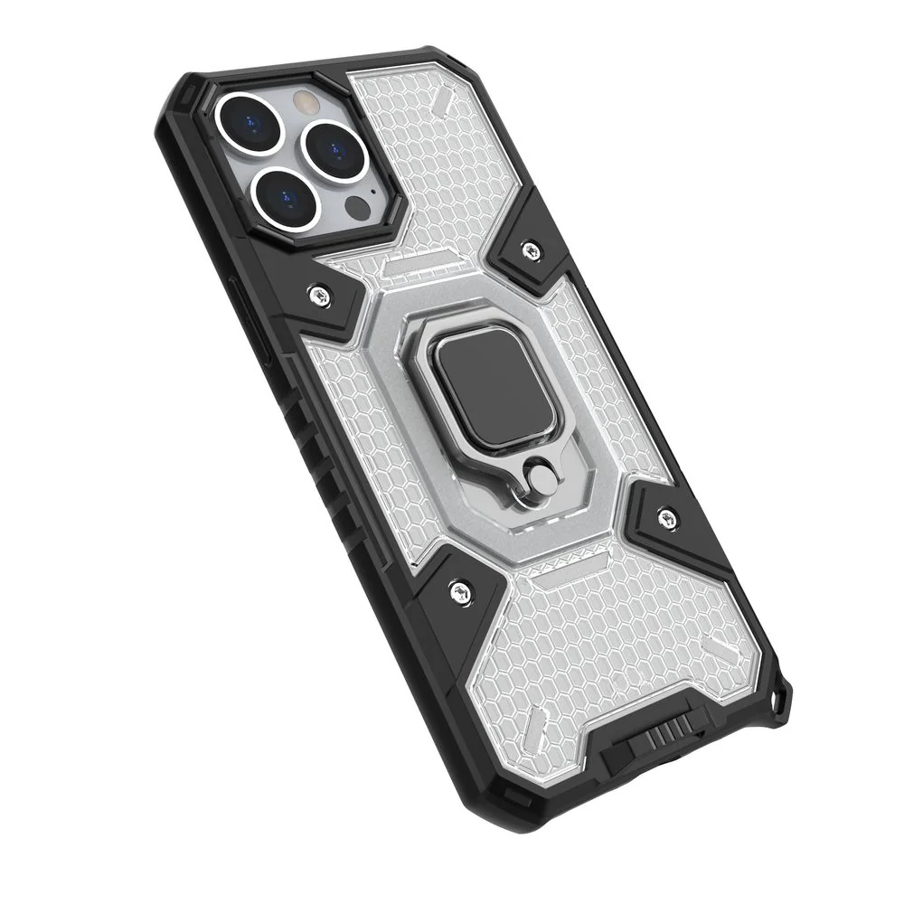 MG Capsule Ring plastový kryt na iPhone 13, priesvitný