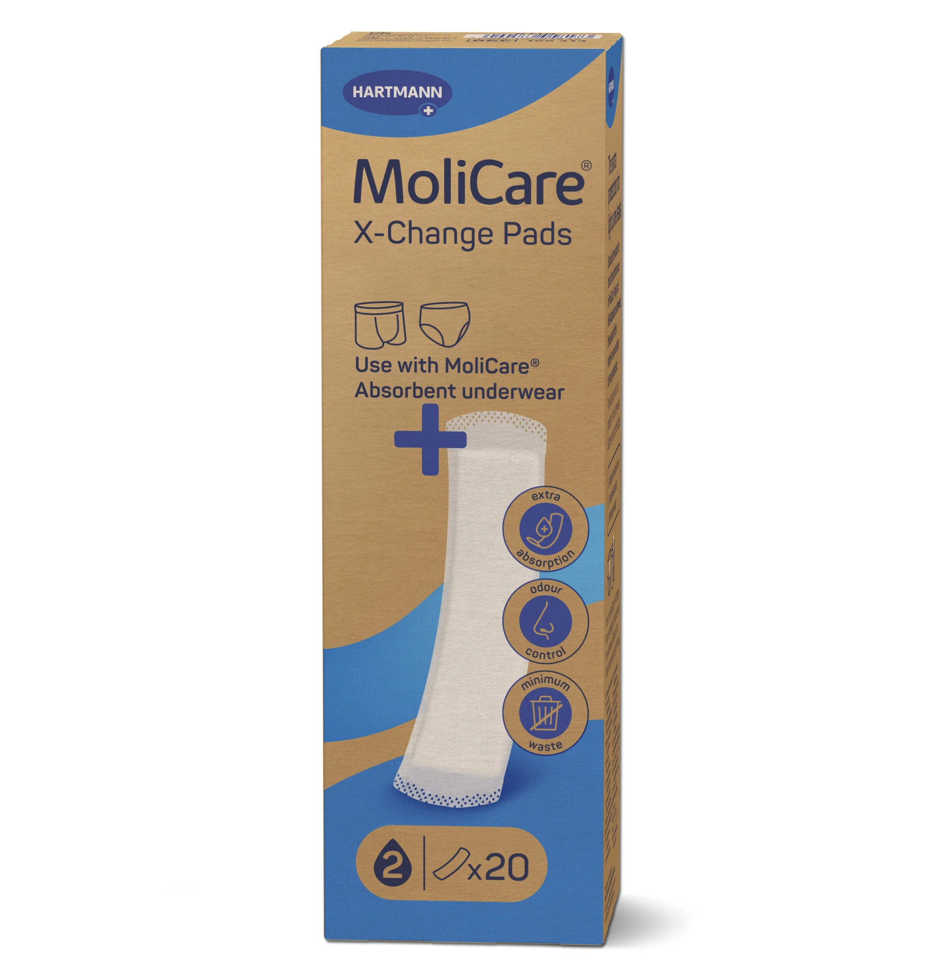 MoliCare X-Change Pads vymeniteľné inkontinenčné vložky 1×20 ks, inkontinenčné vložky