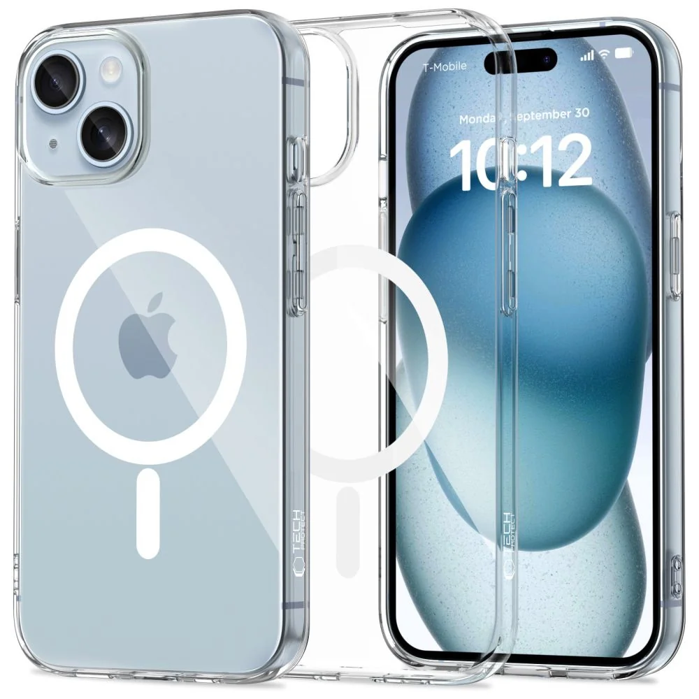 Tech-Protect FlexAir MagSafe kryt na iPhone 15, priesvitný