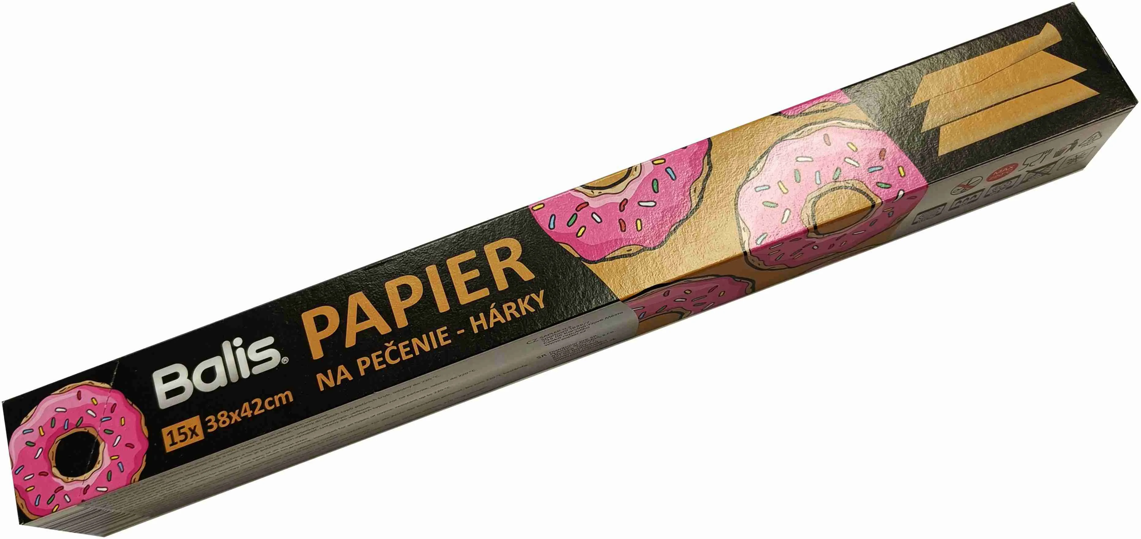 BALIS Papier na pečenie Hárky 38x42cm (15ks) 1×1 ks, papier na pečenie