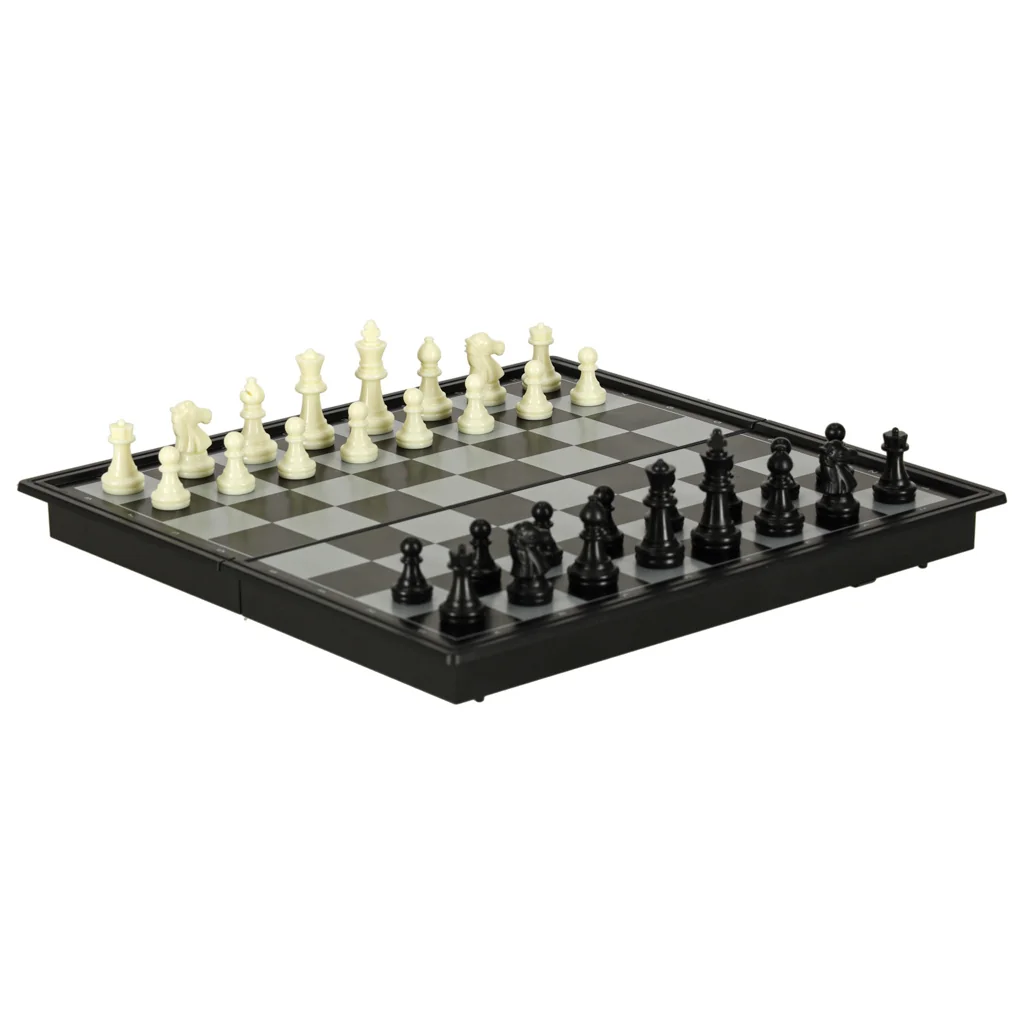 Magnetický šach a dáma – cestovná sada, doska 19 cm
