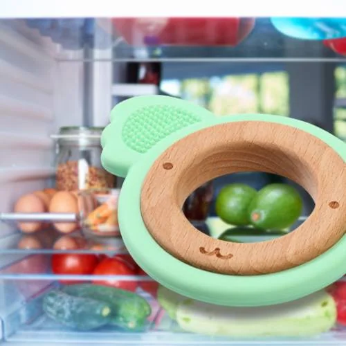 BABYONO Hryzačka dreveno-silikónová Koala 1×1 ks, hryzátko pre deti