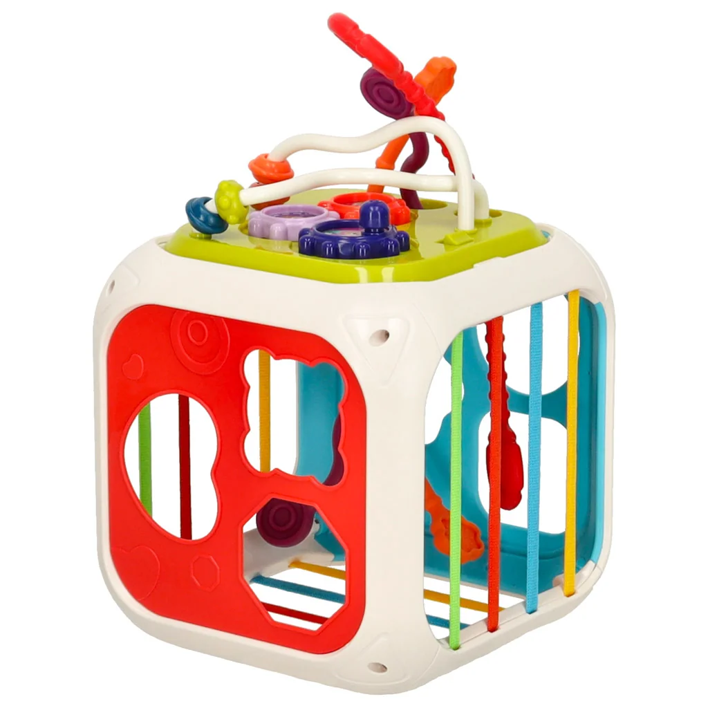 Hračka pre bábätká Vzdelávacia Kocka Sorter Cymbalki 7V1 Bibi-Inn