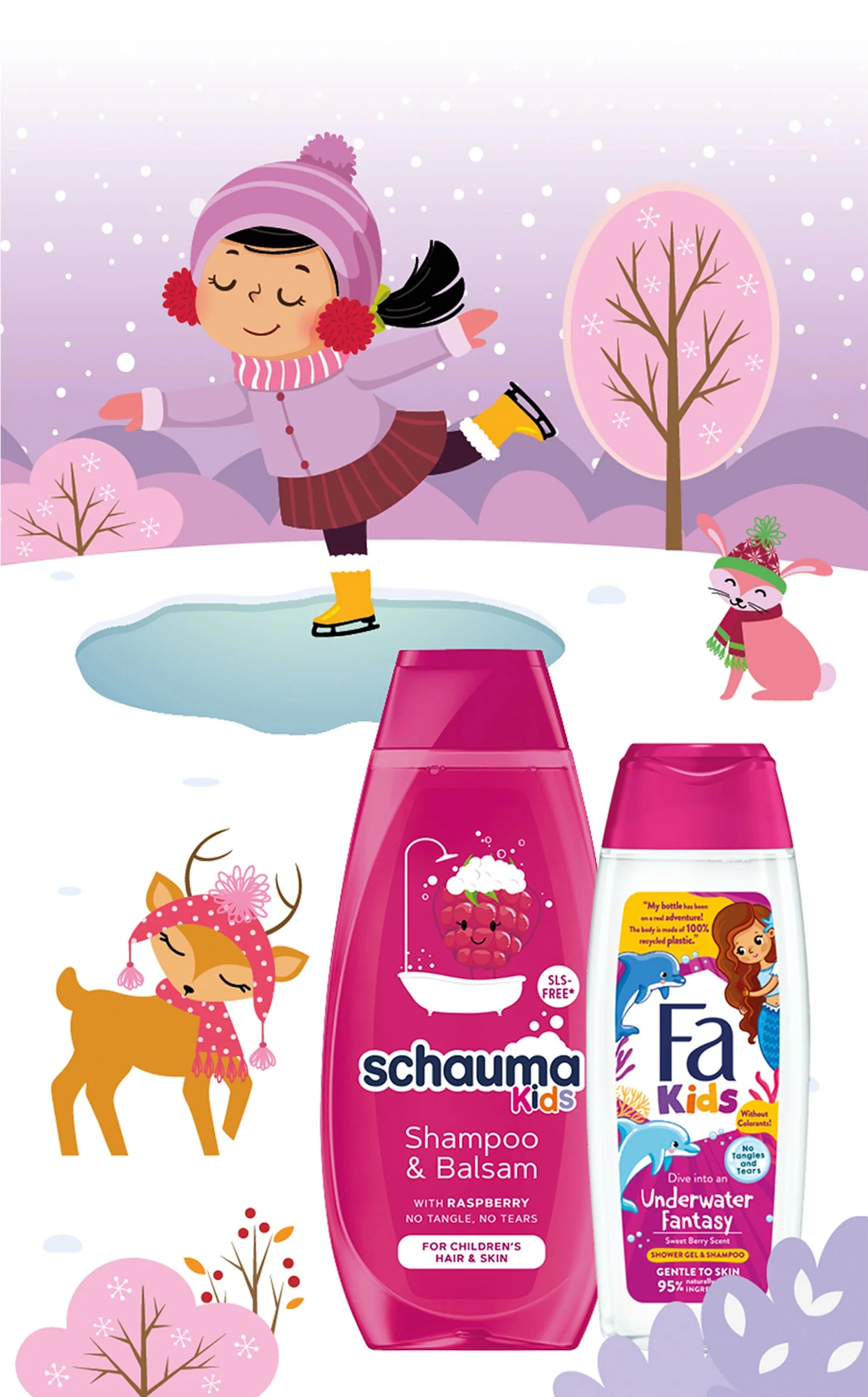 Fa k. Kids pink (sg250ml+ šamp400ml Schauma) 1×1 ks, darčeková sada