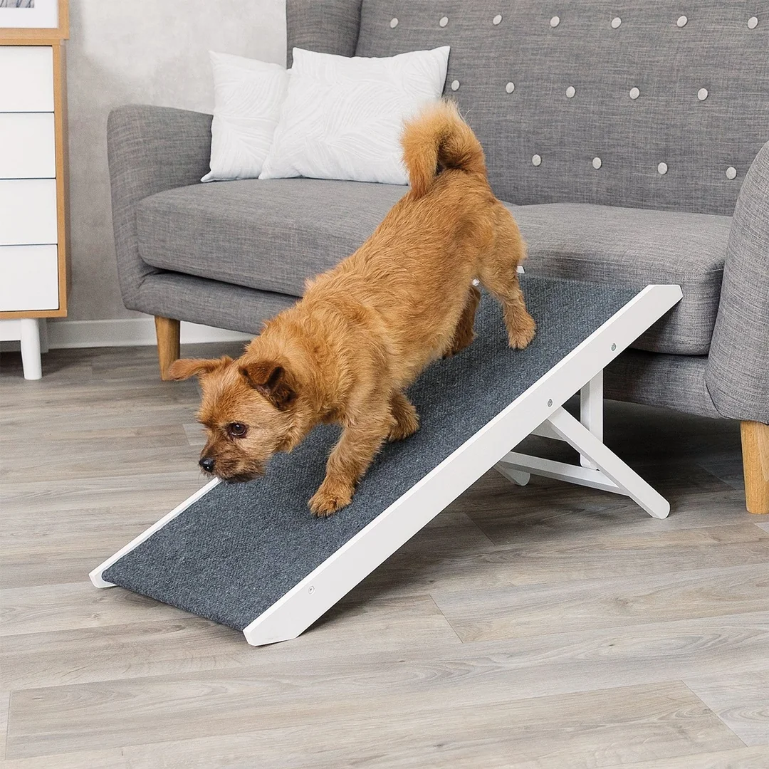 Ramp, height-adjustable, MDF, 36 × 43 × 90 cm, white