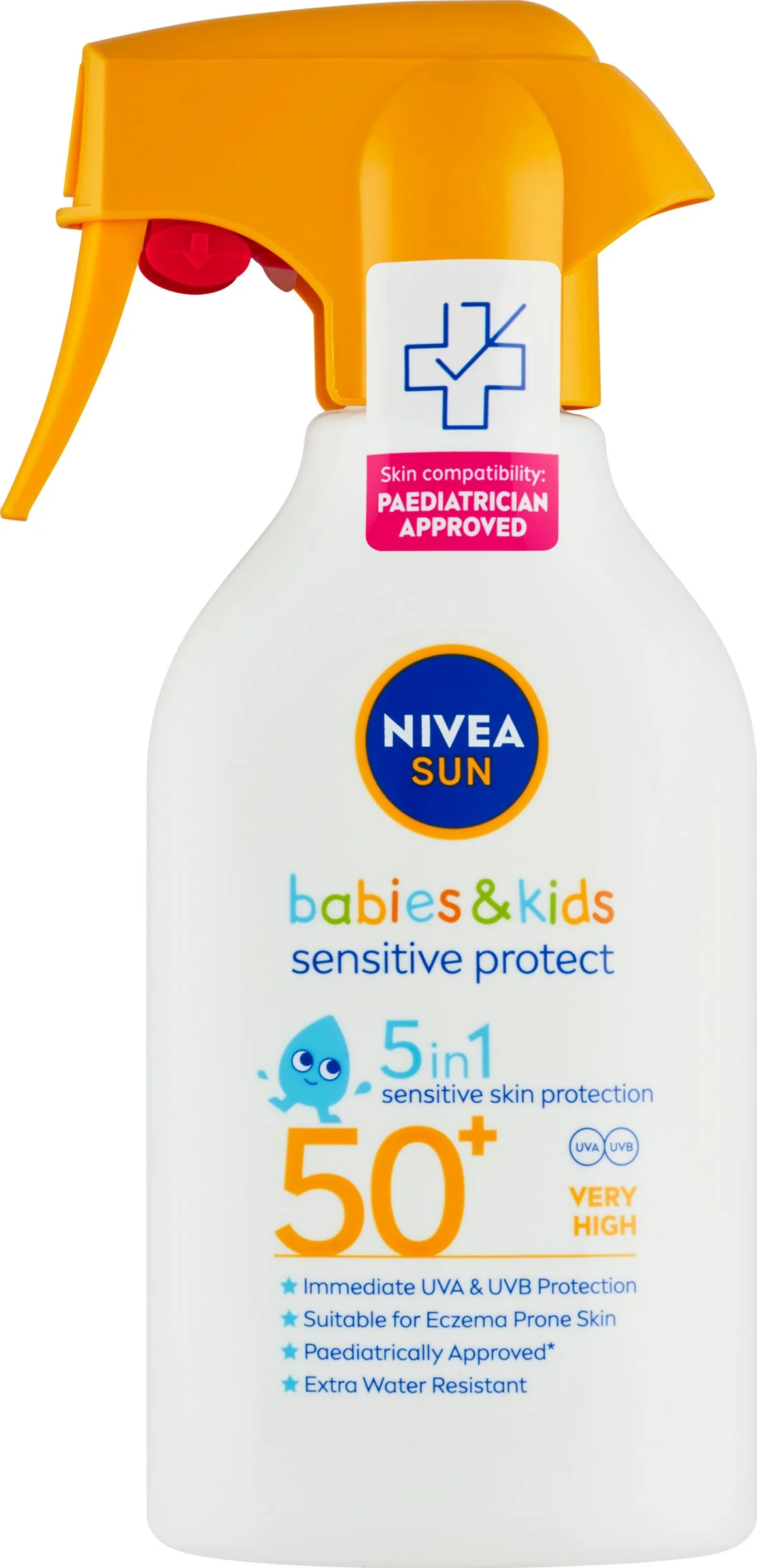 Nivea Detský opaľovací krém v spreji Sensitive SPF 50+ 270 ml