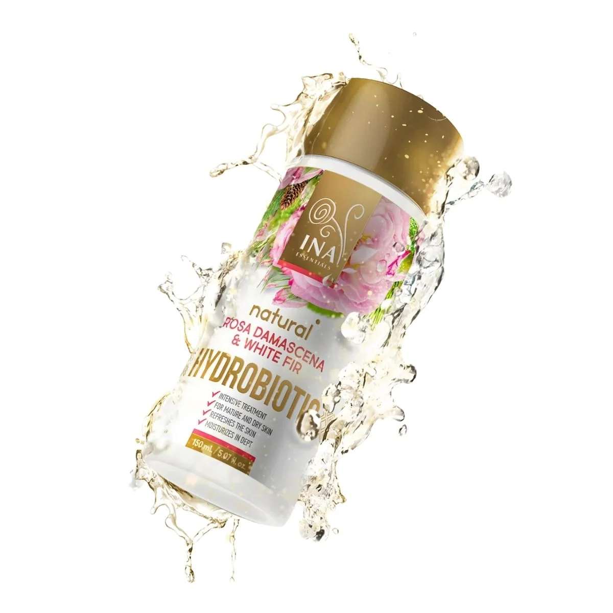 HYDROBIOTIC - ruža, jedľa biela & citrónová kôra - intenzívna anti-age starostlivosť - 150 ml - INA Essentials