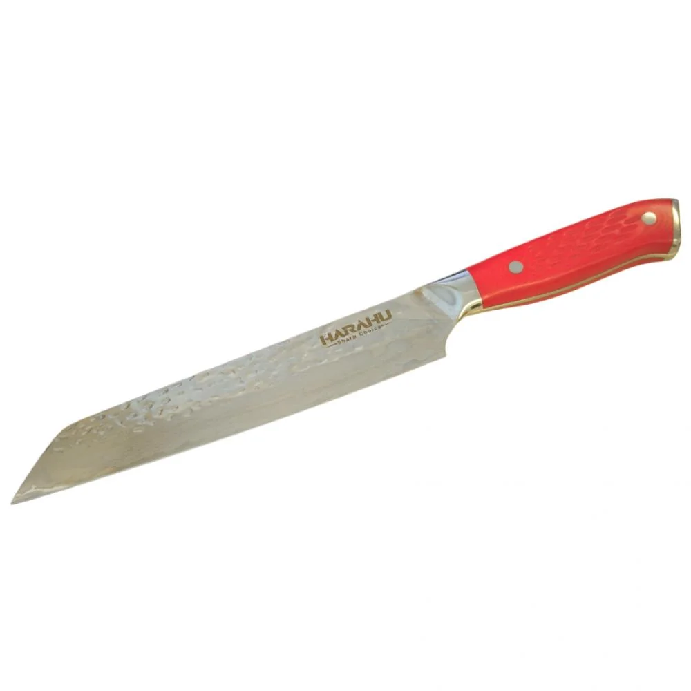 Damaškový kuchynský nôž - Červená 1ks Kiritsuke