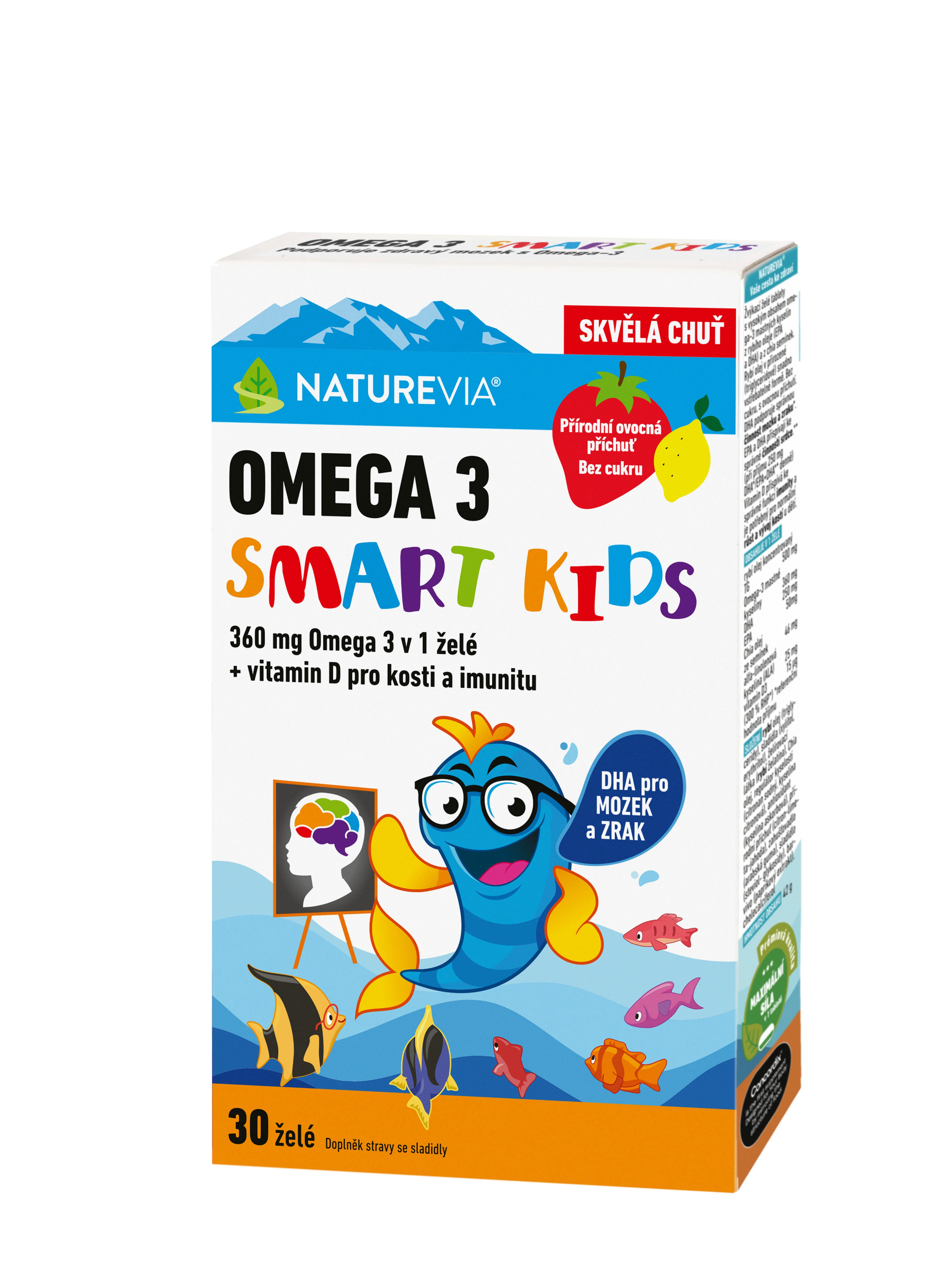 NATUREVIA OMEGA 3 SMART KIDS + vitamín D 30 cps