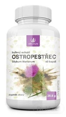 Allnature Ostropestrec Bylinny Extrakt 1×60 ks, doplnok výživy