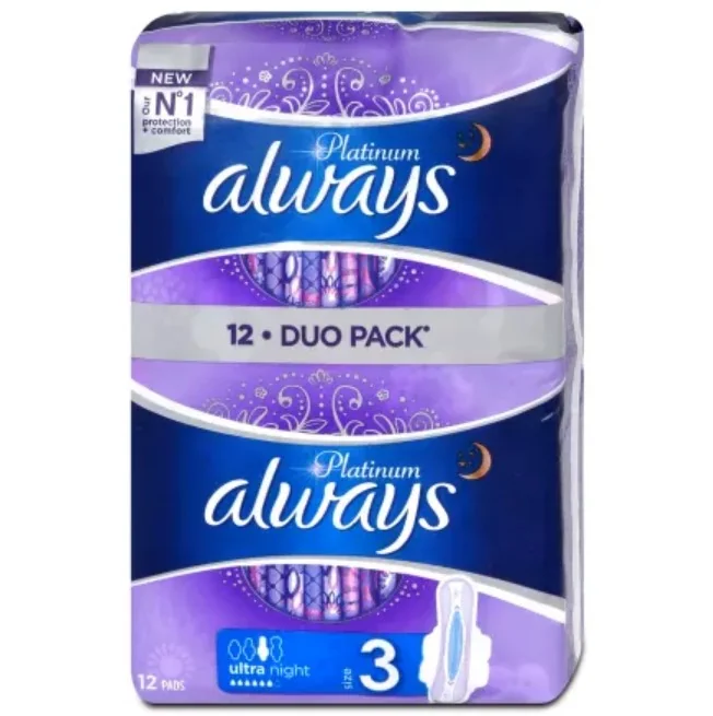 Always Platinum Duo Night 1×12 ks, hygienické vložky