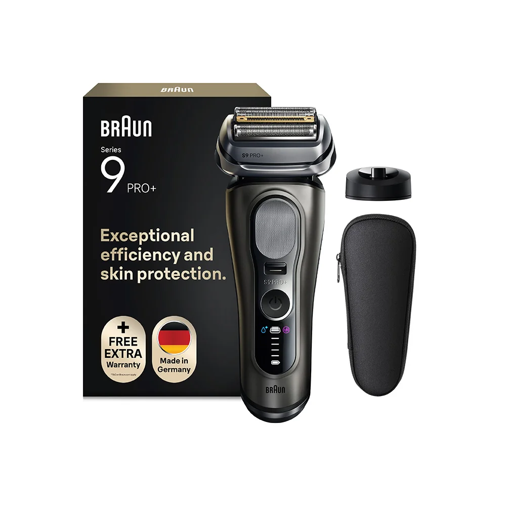 Braun Series 9 PRO+ 9615S elektrický holiaci strojček + nabíjací stojan, tmavosivý 1 set
