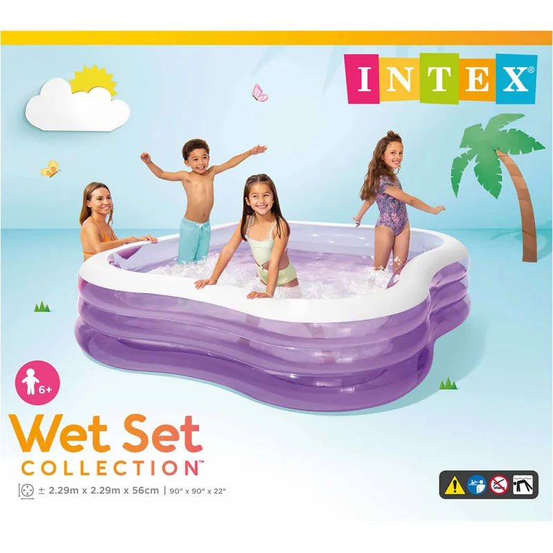 Bazén INTEX 57495 229x229x56cm bielo-modrý 
