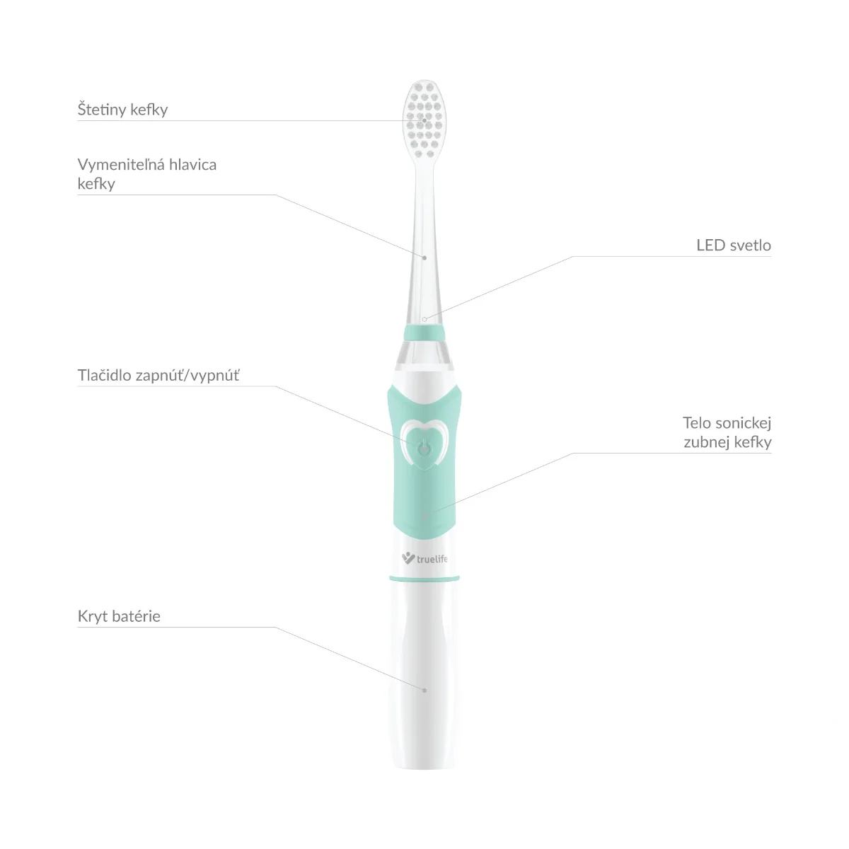 TrueLife SonicBrush Kid G 1×1 ks, sonická zubná kefka pre deti