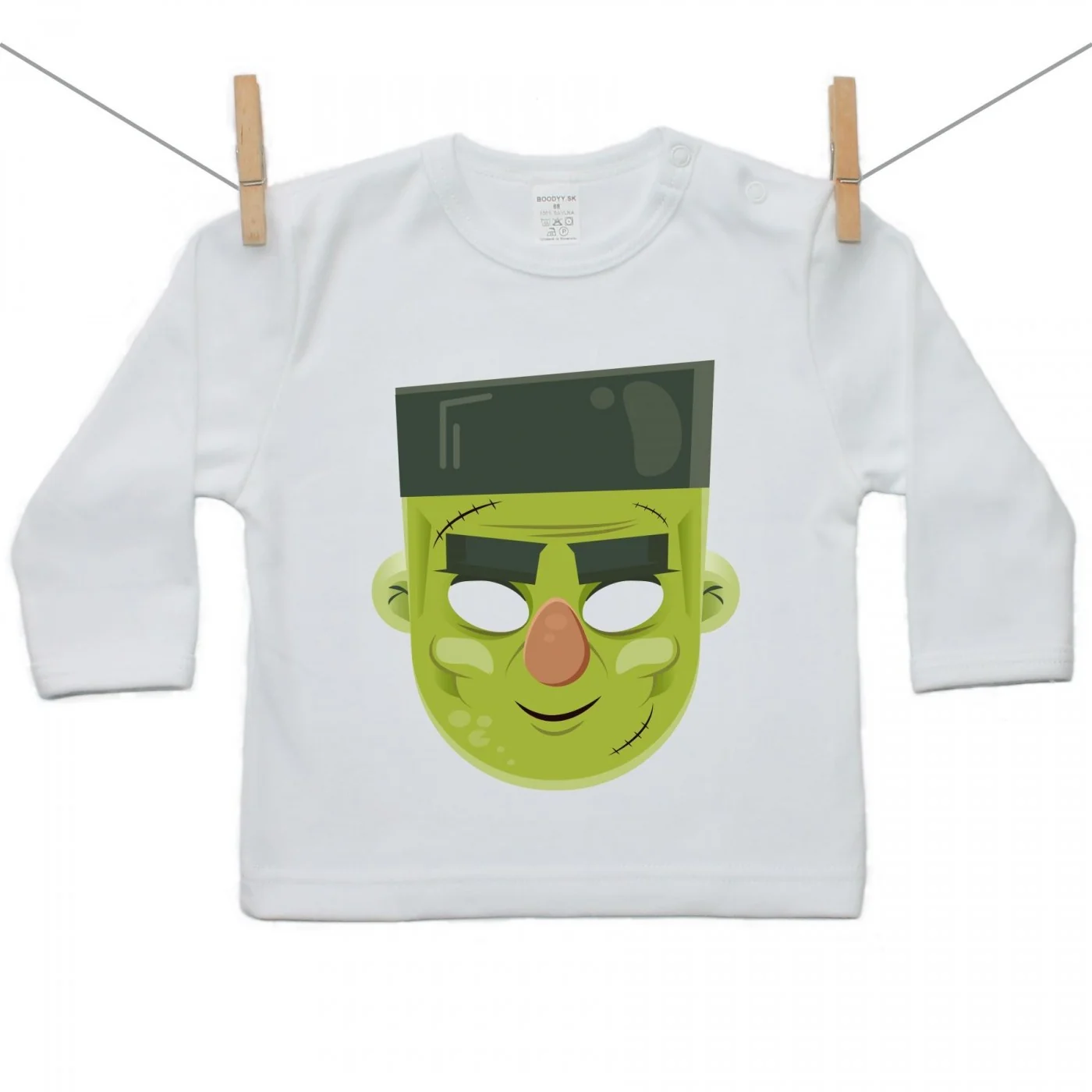 Boodyy Tričko s dlhým rukávom Halloween maska Veľkosť: 140