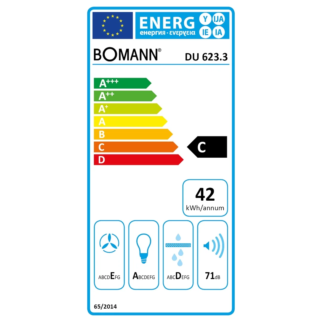 Bomann DU 623.3 nerezový odsávač pár 60 cm