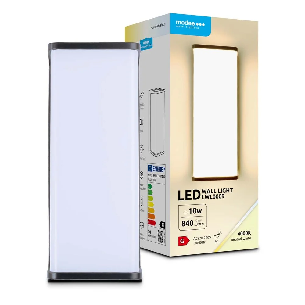 Modee LED svietidlo na stenu 10W 840 lumenov IP65 (LWL0009)