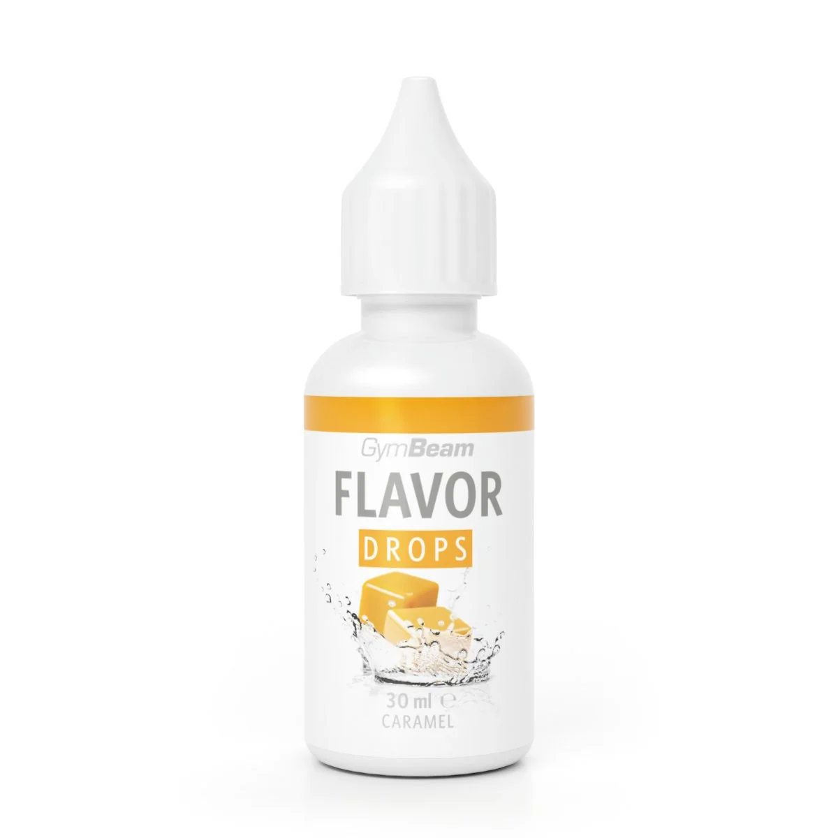 Gymbeam flavor drops karamel 1×320 ml, dochucovadlo vo forme kvapiek s príchuťou karamelu