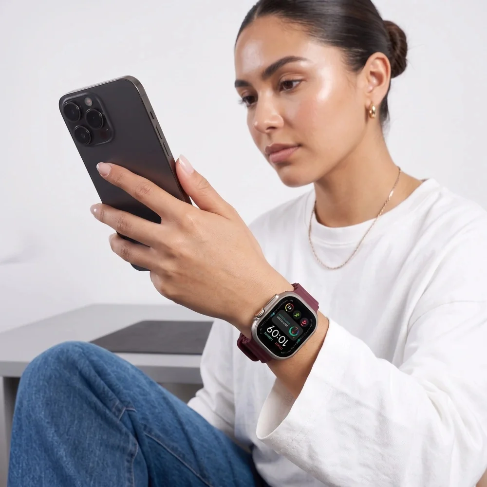Tech-Protect Iconband Pro remienok na Apple Watch 44 / 45 / 46 / 49 mm, deep burgundy