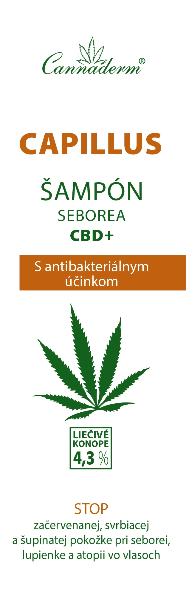 Cannaderm Capillus - šampón seborea CBD+ 150 ml