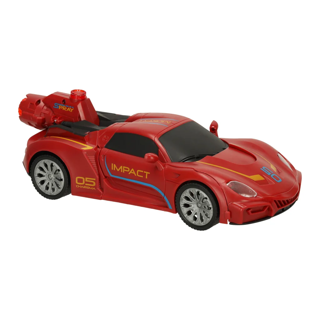 RC auto Transformer – červené, 2.4 GHz, premena na robota, 20–30 min