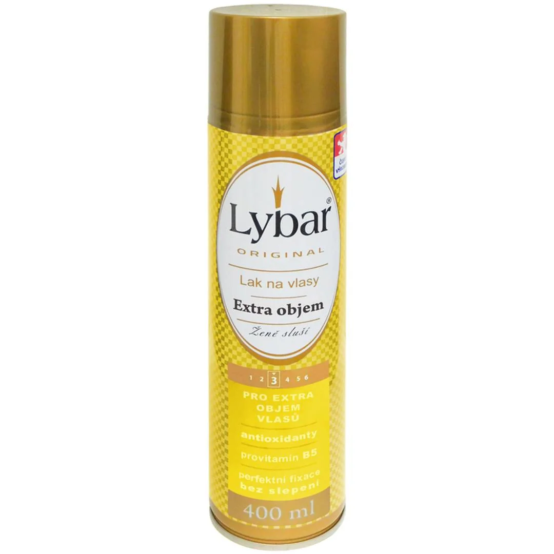 LYBAR Lak na vlasy Extra Volume tužiaci 3 s provitamínom B5 400ml