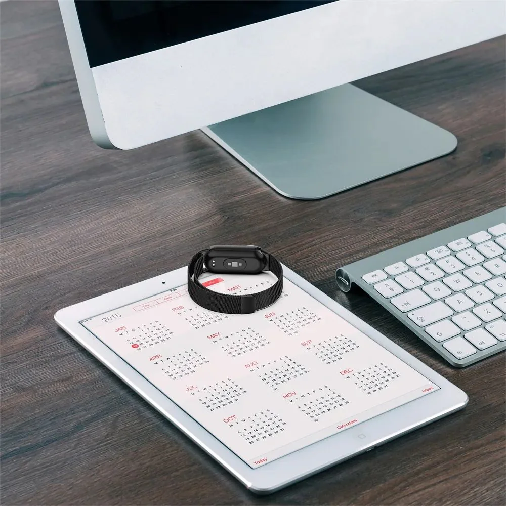 Tech-Protect Milanese remienok na Xiaomi Smart Band 8 / 9 silver