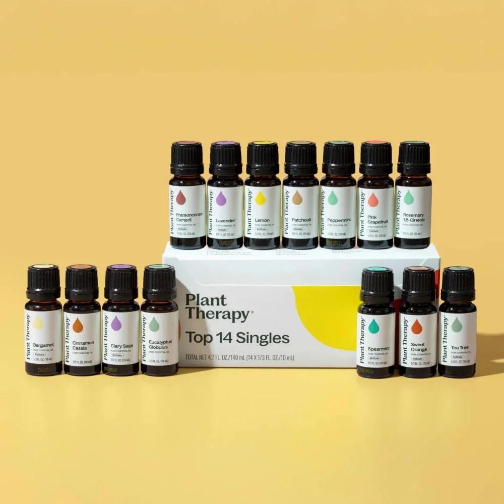 Plant Therapy Set Top 14 jednotlivých esenciálnych olejov 140 ml Objem: 140 ml