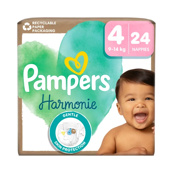 Pampers Harmonie plienky veľkosť 4, 9kg-14kg 24 ks