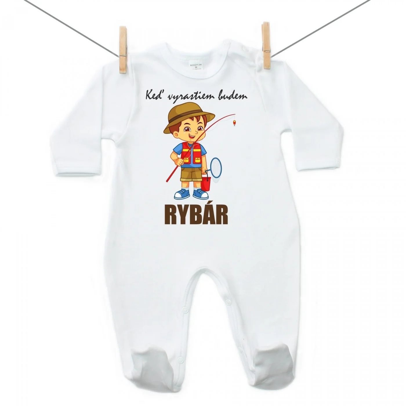 Boodyy Overal Keď vyrastiem budem rybár Veľkosť: 68