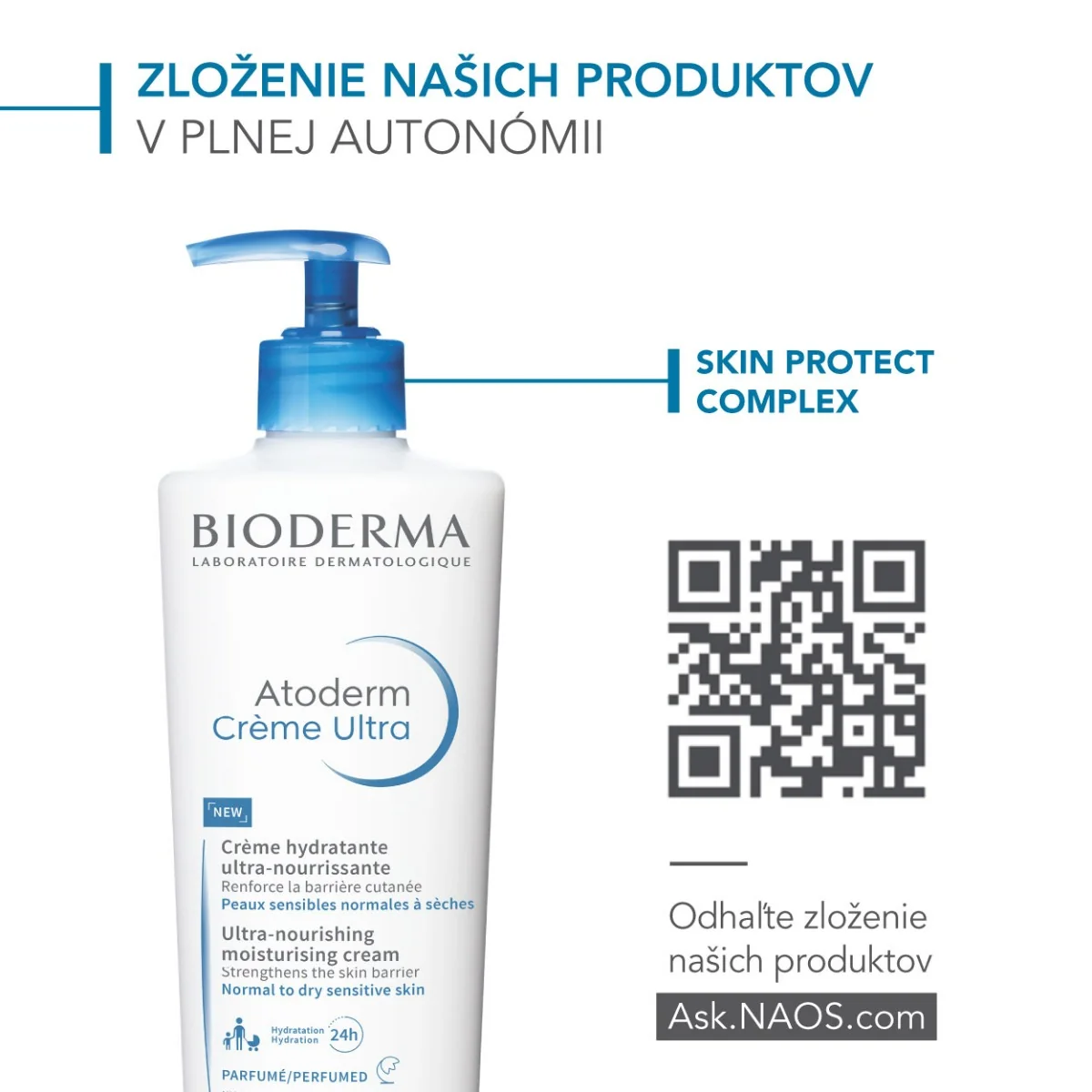 BIODERMA Atoderm Krém Ultra zvláčňujúci telový krém parfumovaný 1×500 ml, telový krém