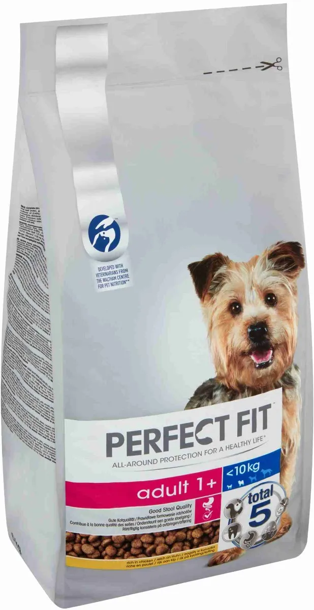 PERFECT FIT pre psy Adult Kuracie XS/S 6KG A.U.V. "Poškodený obal" 1×6 kg, granule pre dospelé psy, produkt s poškodeným obalom chýba 10% obsahu