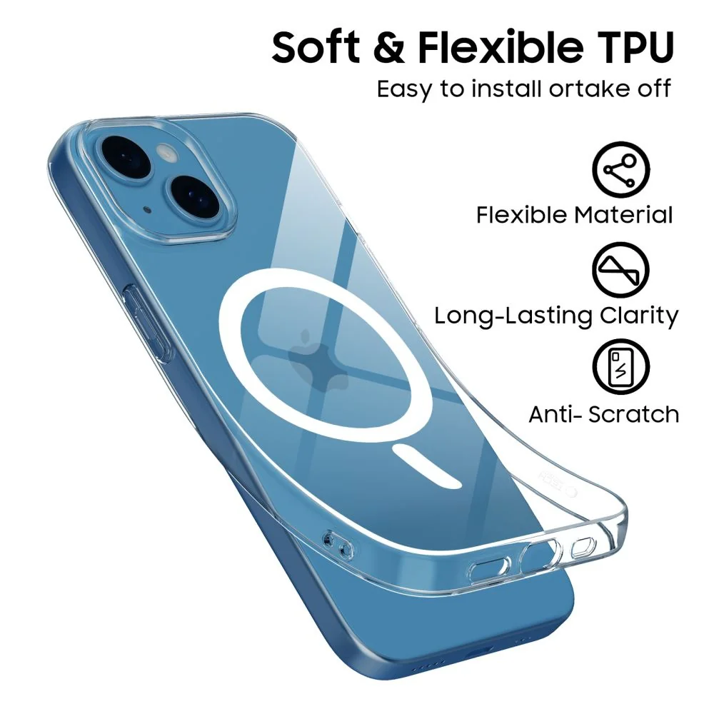 Tech-Protect FlexAir MagSafe kryt na iPhone 13 mini, priesvitný