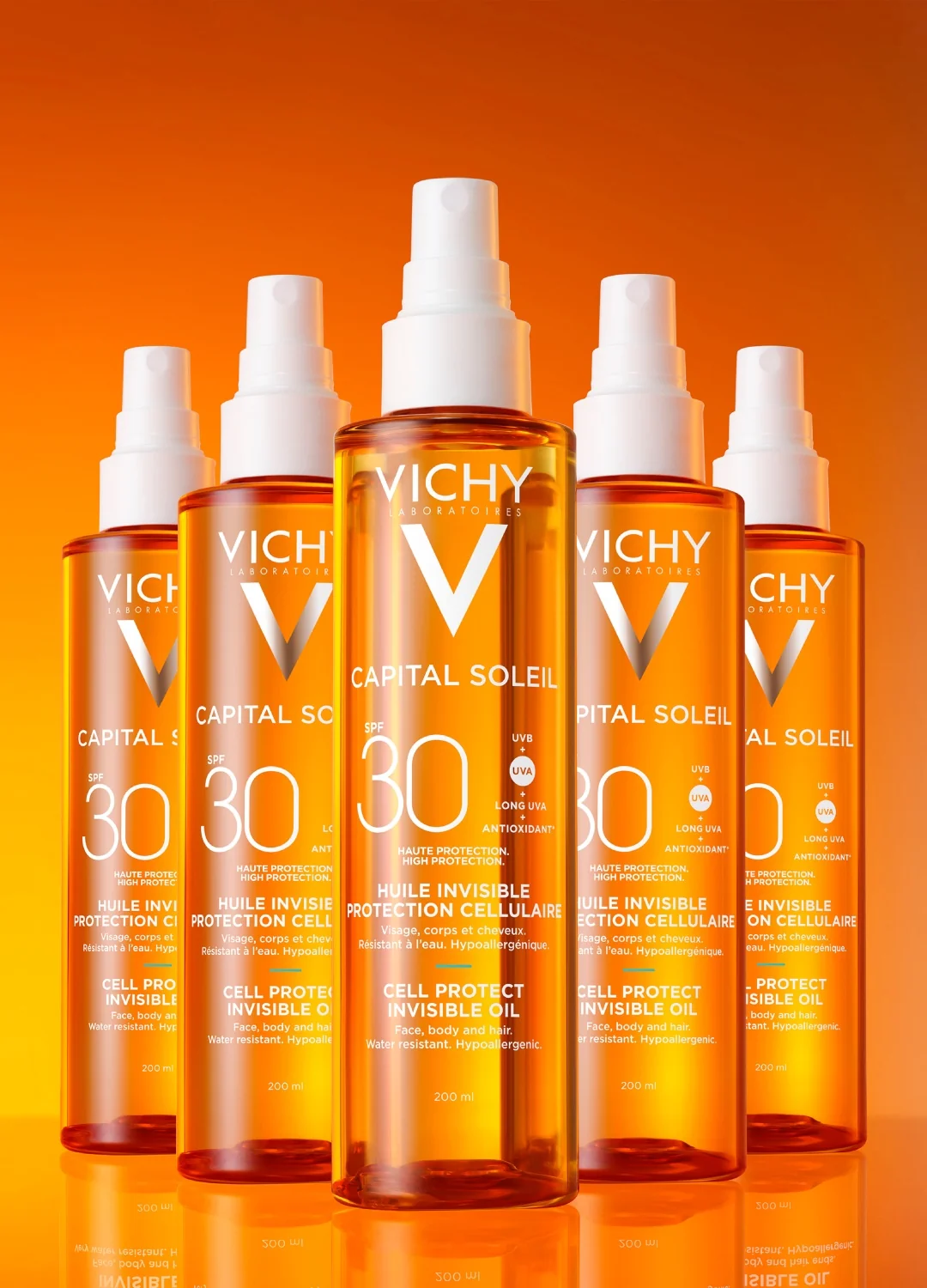 VICHY Capital Soleil Neviditeľný olej SPF30 200 ml