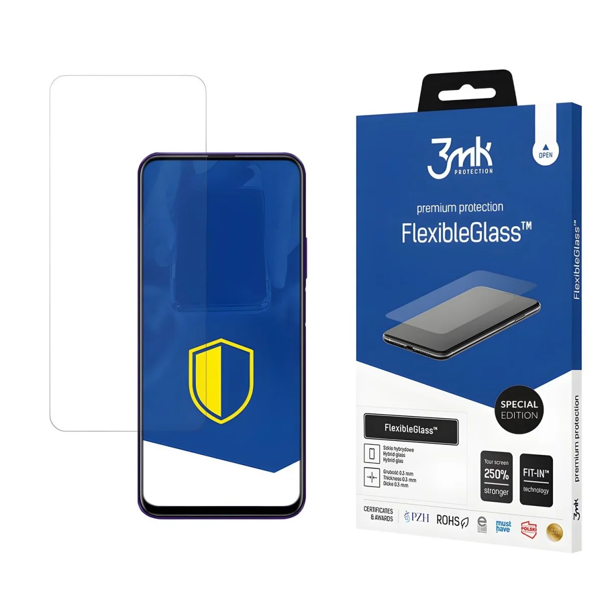 Ochranné hybridné sklo 3mk FlexibleGlass Transparentná, 1 ks