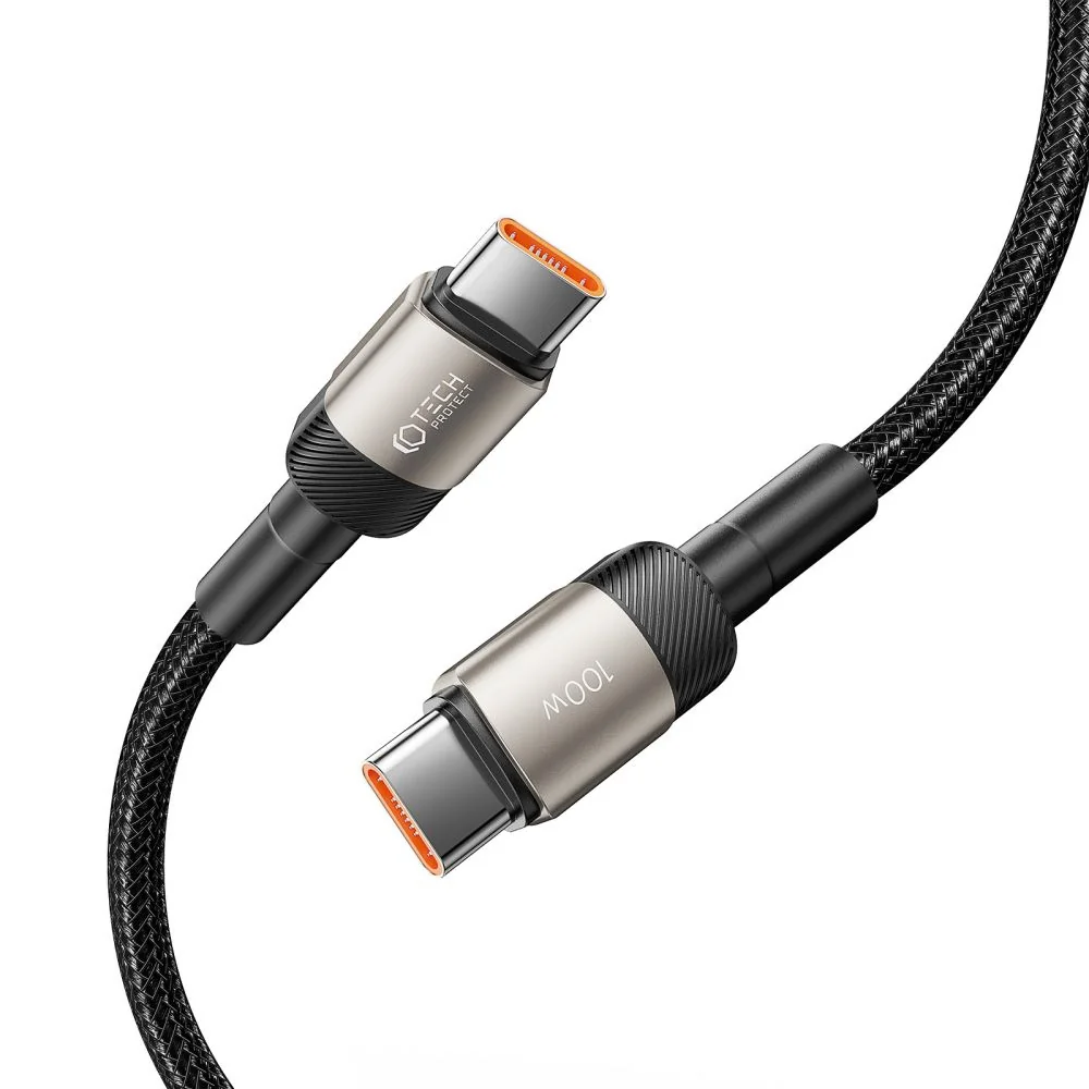 Tech-Protect Ultraboost Evo kábel USB-C / USB-C PD 100W 5A 2m, titanium m