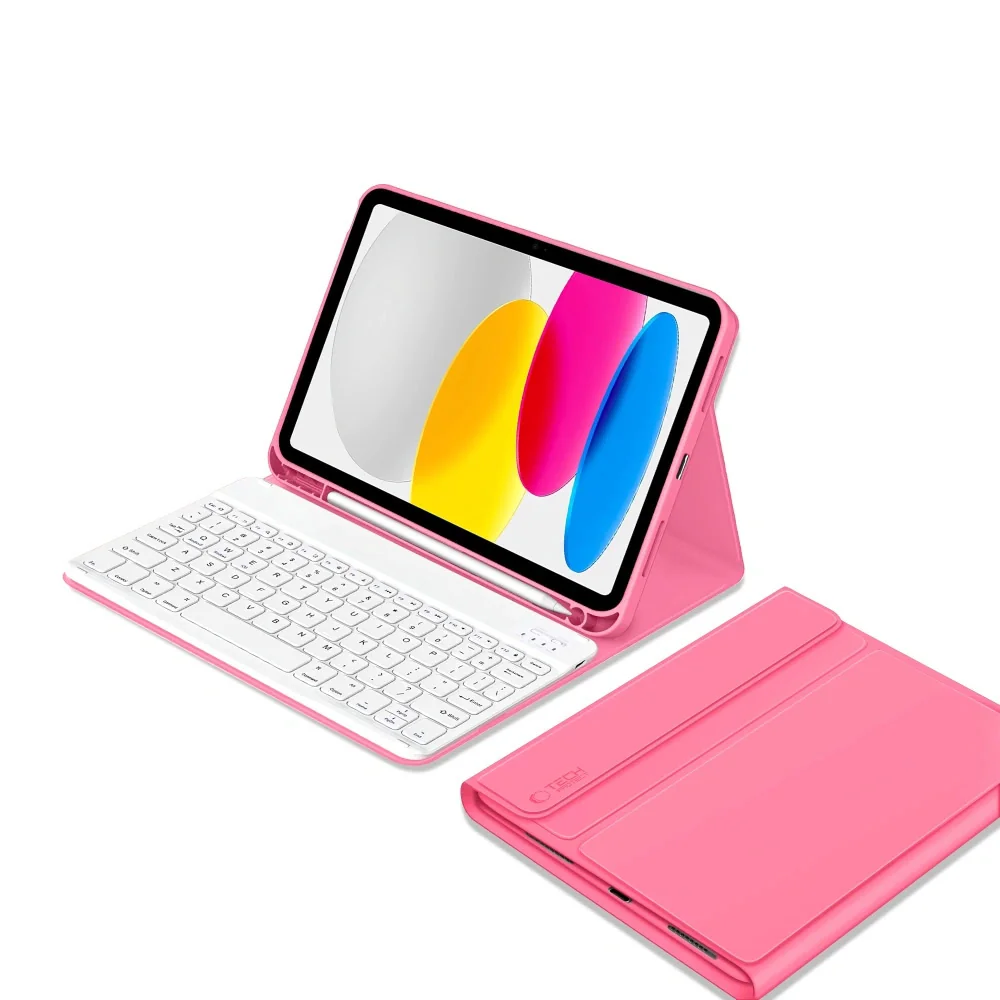 Tech-Protect SC Pen Keyboard puzdro s klávesnicou na iPad 10.9'' 10gen 2022 / 11'' 11gen 2025, ružové 2022 / 11'' 11gen 2025, ružové