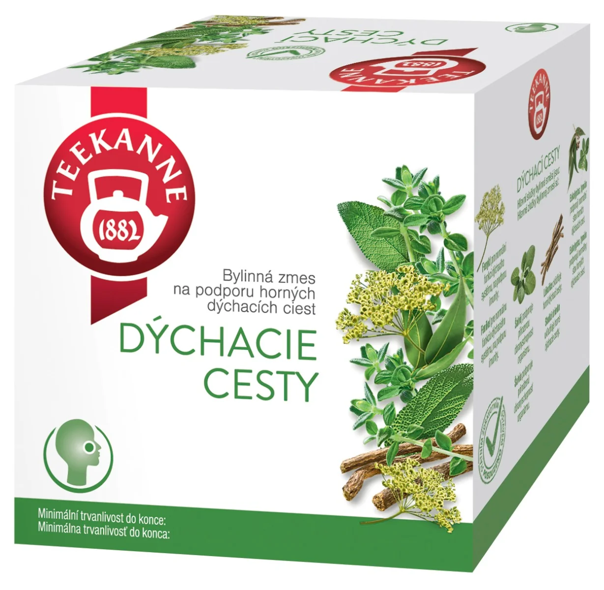 TEEKANNE BYLINNÝ ČAJ HRDLO A DÝCHACIE CESTY 10×2 g, bylinný čaj