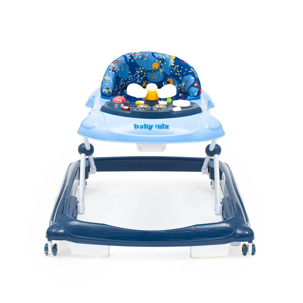 Detské chodítko Baby Mix s volantom a silikónovými kolieskami