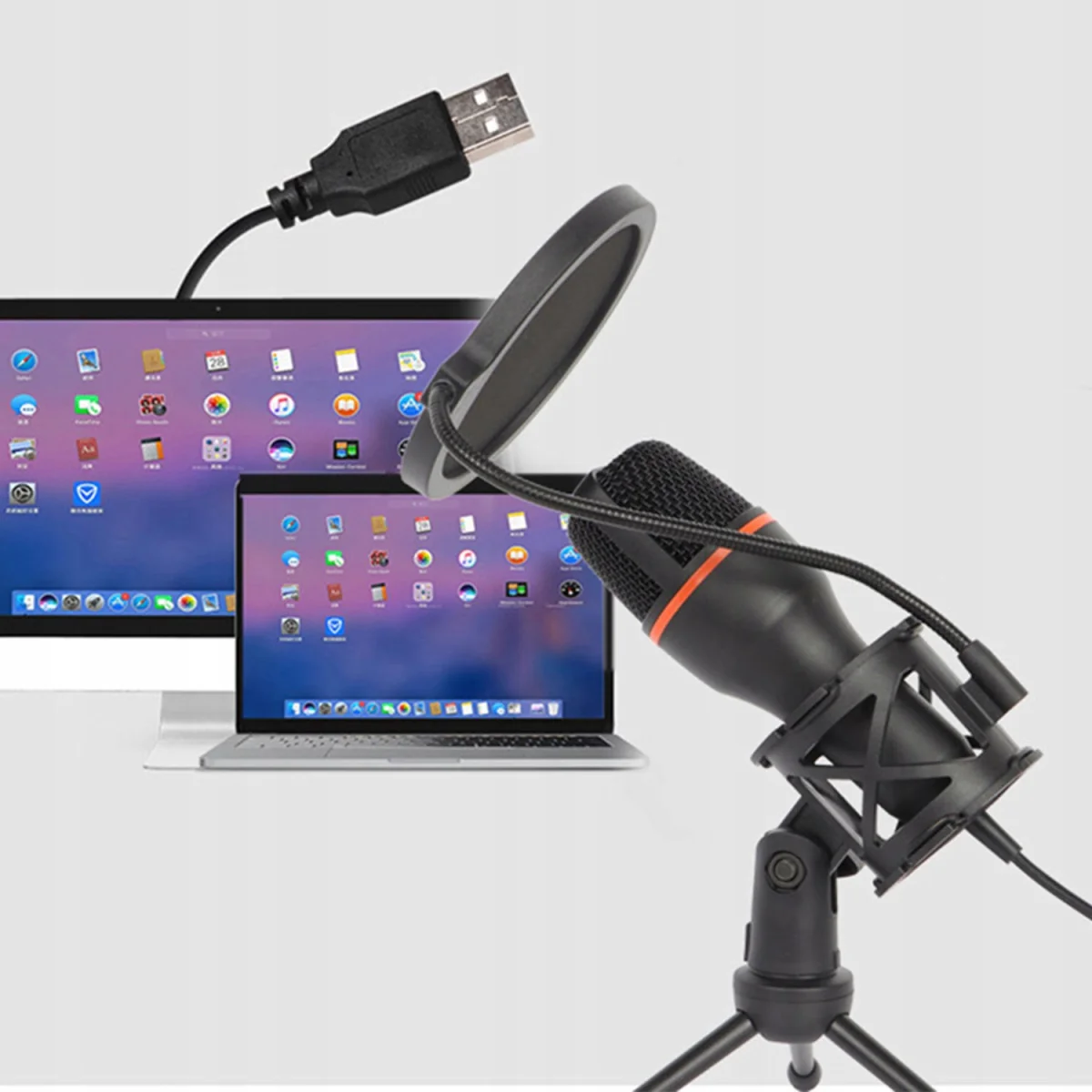 Eveon BM-3000 USB štúdiový mikrofón, čierny
